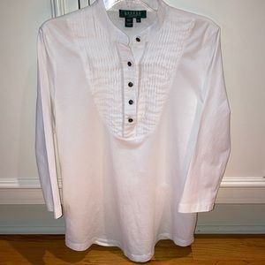 Petite white top. Lauren Ralph Lauren